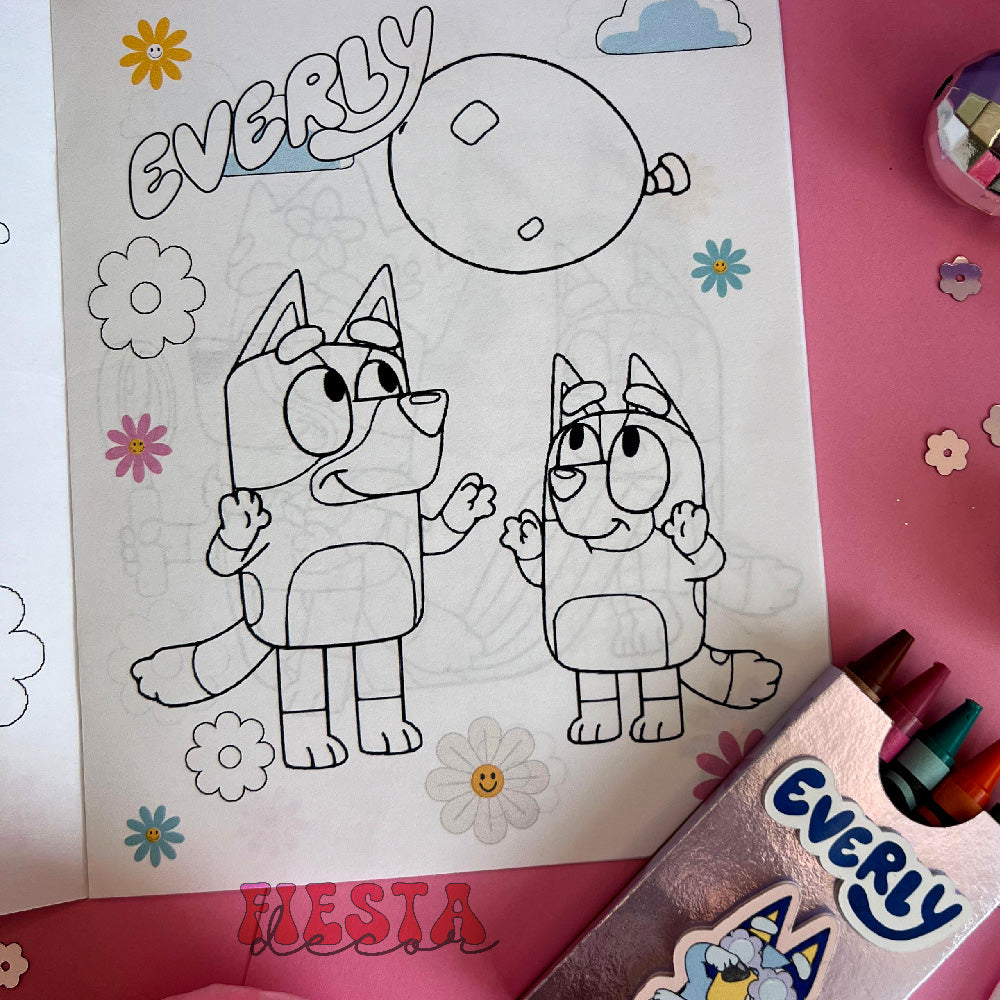 Coloring Book & Crayons Box