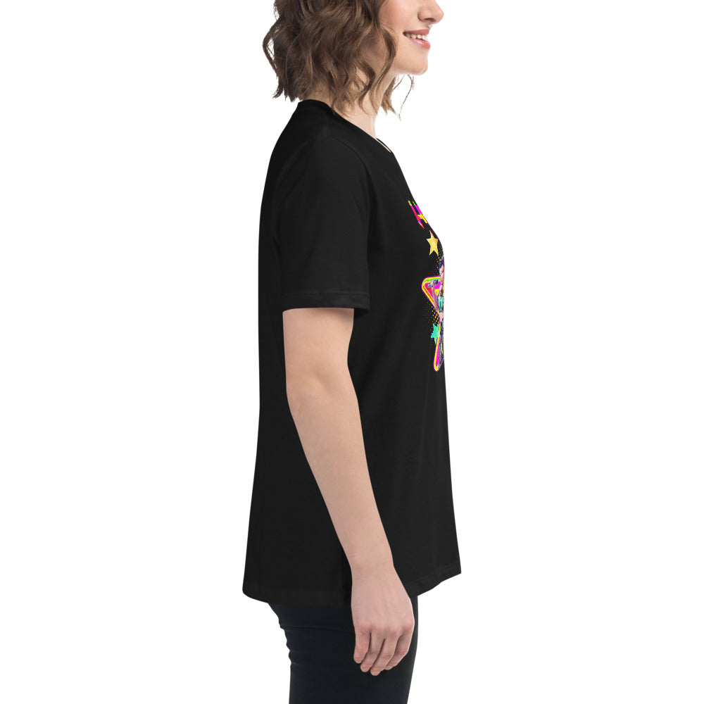 Customizable black crew neck t-shirt, 'HUNTERS' graphic example, perfect for personal designs.