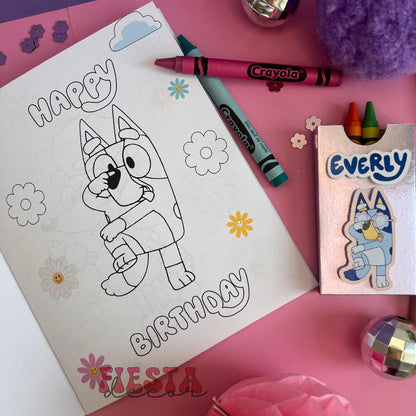 Coloring Book & Crayons Box