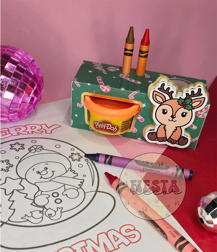 Personalized craft kit activity box with a custom theme and name, ideal for kids' parties and creative fun.